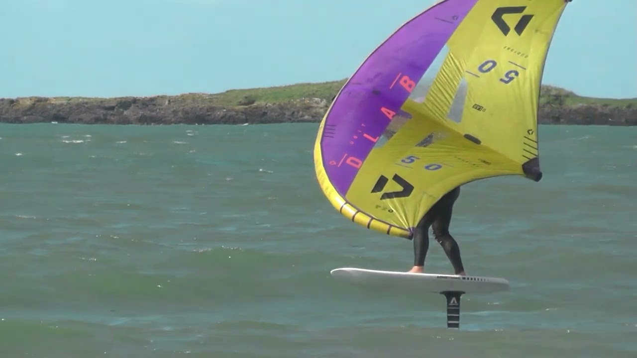Kite Surfing and Sail Surfing to relaxing house music at Rhosneigr Beach Ynys Mon BH Weekend Aug24