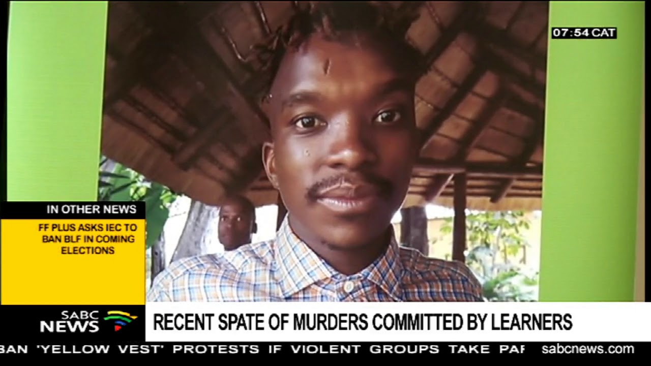 Recent spate of murders committed by learners