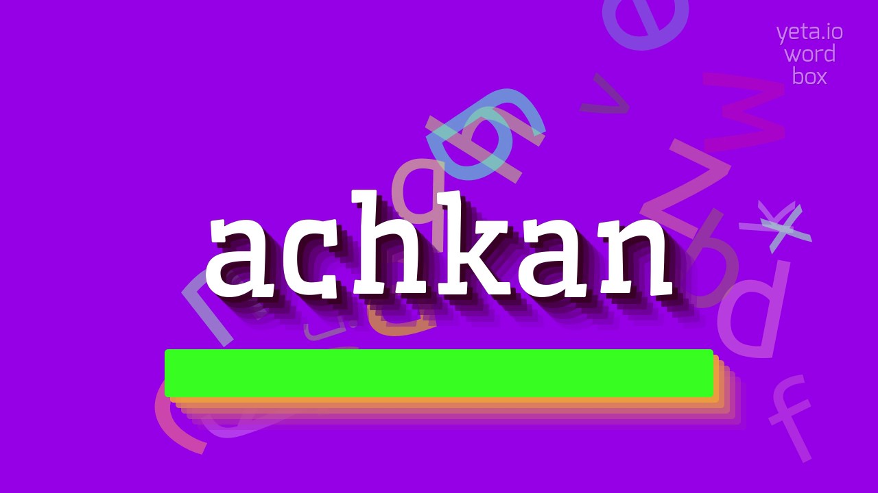 JAK POWIEDZIEĆ ACHKAN?  #achkan (HOW TO SAY ACHKAN? #achkan)