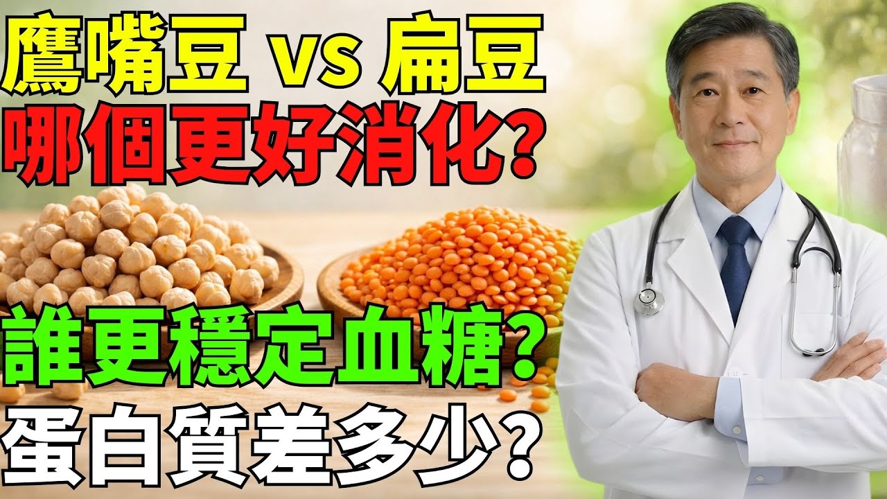鷹嘴豆 vs 扁豆：哪個更好消化、穩定血糖，蛋白質更高？