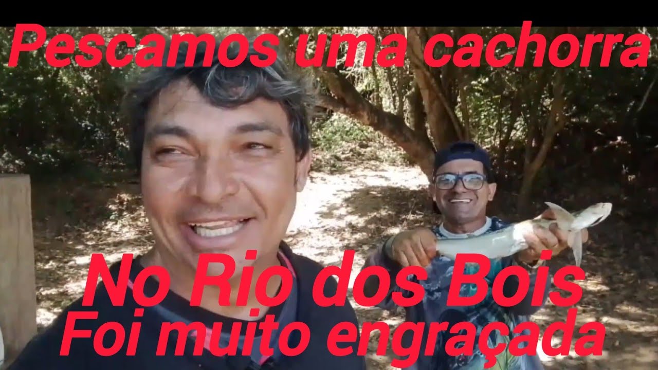Pescamos uma cachorra no Rio dos Bois foi muito engraçada