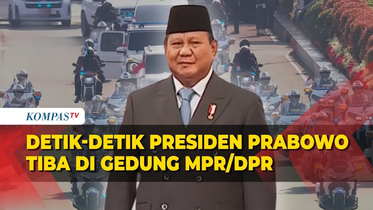 Detik-detik Iring-iringan Presiden Prabowo Tiba di Gedung MPR/DPR
