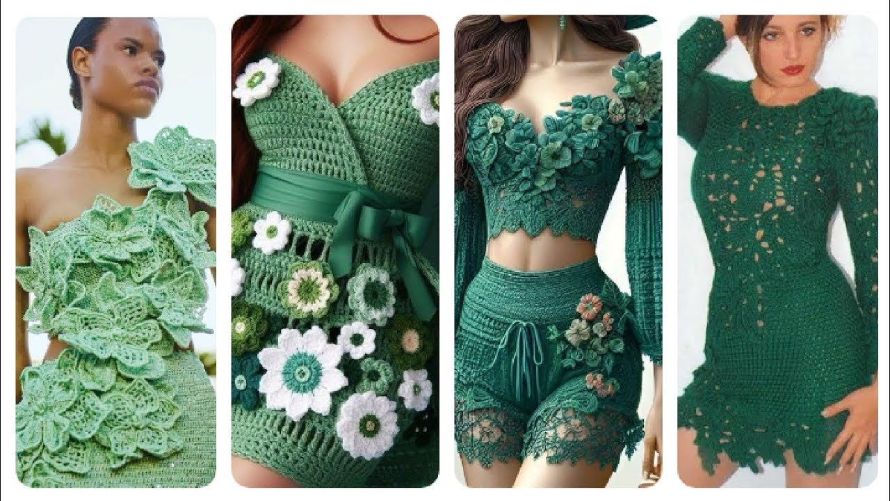 100+Stunning Crochet Dress Pattern For Women's/Halter Top Ideas/Tunic Top/Vintage Cardigan Designs