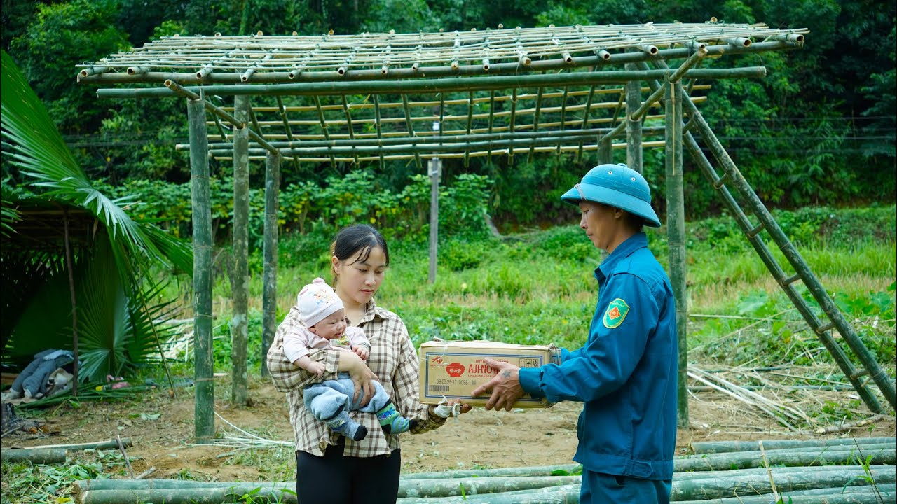 30 Days The Journey of a Single Mother and Her Child Building a New Bamboo House. New Life Future