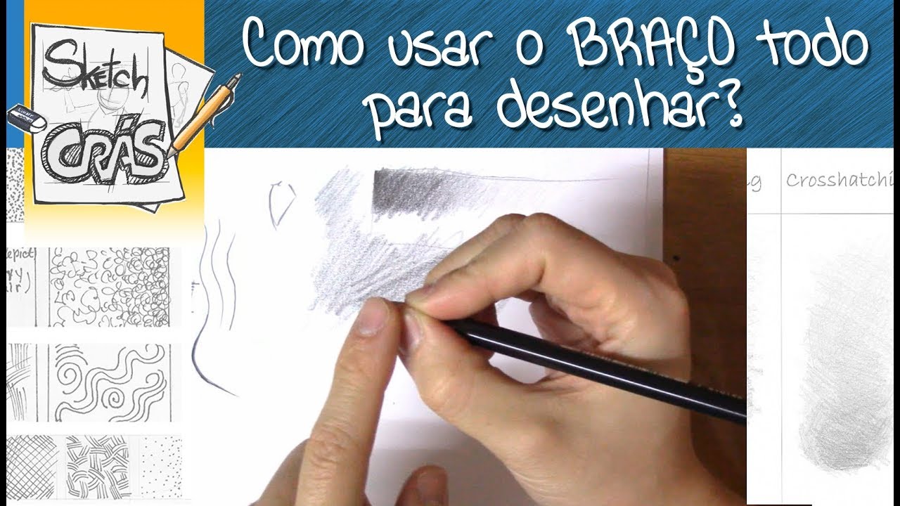 Como usar o BRAÇO todo para desenhar - Sketch Crás