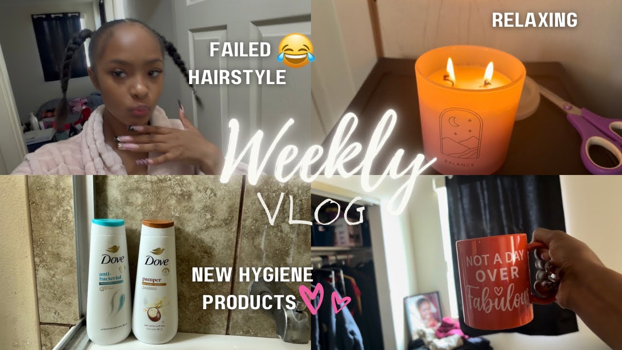 Weekly Vlog| Relaxing at home,drinking tea because of a cold,new hygiene products,failed hairstyle 😂