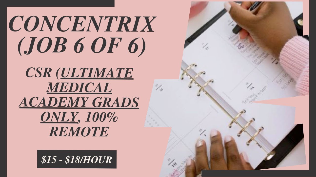 Concentrix Job 6 of 6 - WORK FROM HOME as Customer Service Rep for Ultimate Medical Academy Grads!