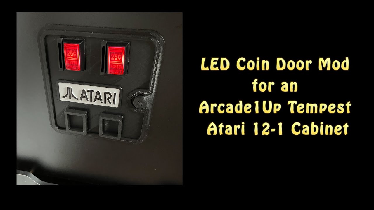 LED Coin Door Mod for an Arcade1Up Tempest Atari 12-1 Cabinet