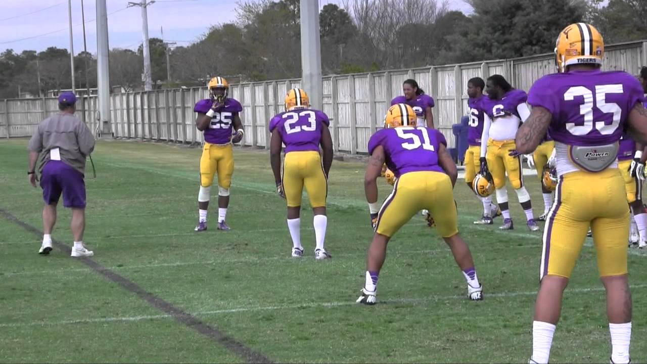 2013 LSU Spring Football Practice - Tiger Attack Drill