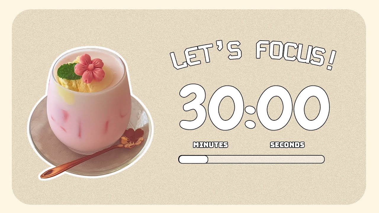 Study with Me 🍓 Pomodoro Timer 30/5  (3 HOUR) No Music