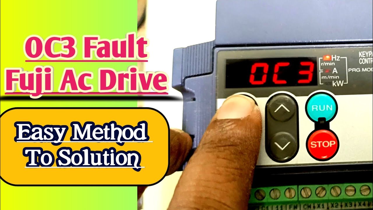 Fuji Oc3 Error || Fuji Vfd Oc3 Error || Vfd Oc3 Fault || Oc3 fault in fuji Drive ||