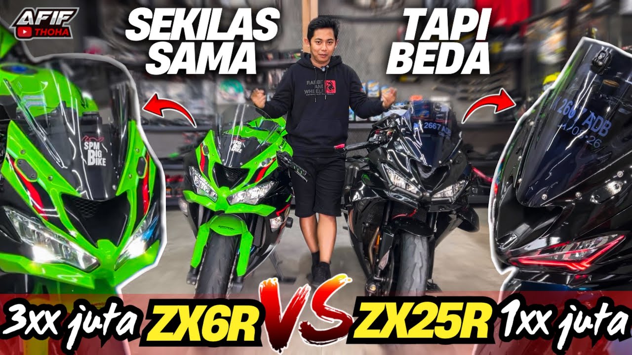 TERNYATA BANYAK BEDANYA SEKILAS SAMA TAPI BEDA‼️ZX6R ORI VS  ZX25R MODIF BODY ZX6R🔥KALIAN PILIH MANA
