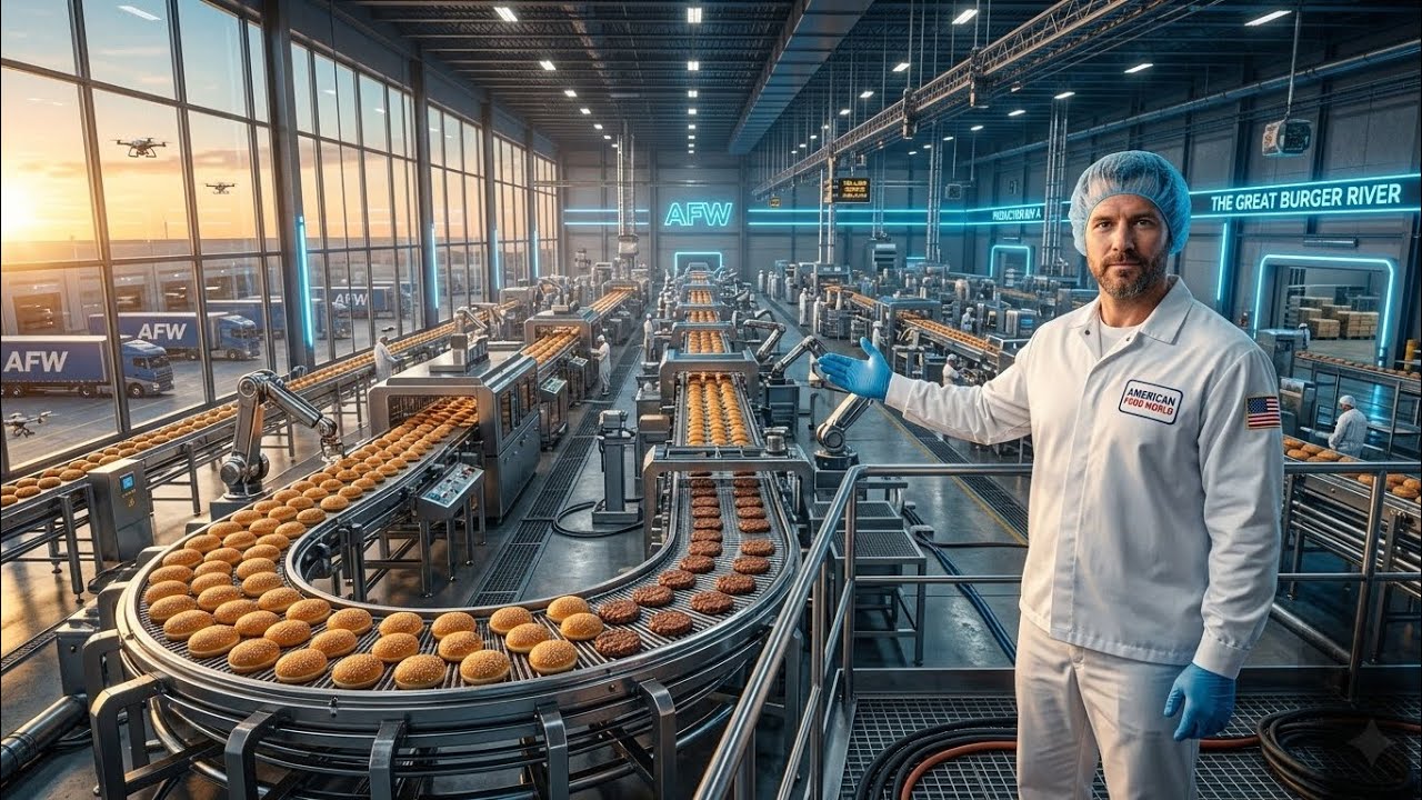 Inside the Billion Dollar Burger Factory: The Secret Science of American Food World! 🍔🤖 #HowItsMade 