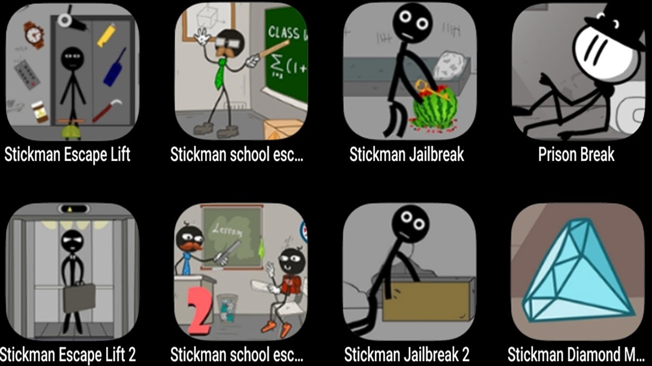 Stickman Escape Lift,Stickman School Escape,Stickman Jailbreak,Prison Break,Stickman Escape Lift 2