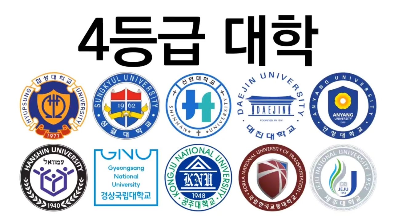 4등급 대학에 대해 알아보자!