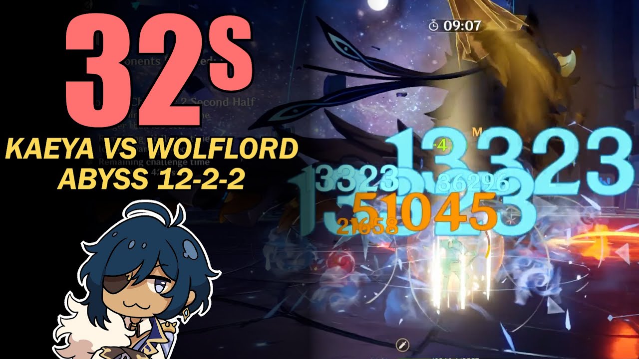 Kaeya Bullying Golden Wolflord in 32s (12-2-2) | Genshin Impact 2.5 Abyss Floor 12 Speedrun