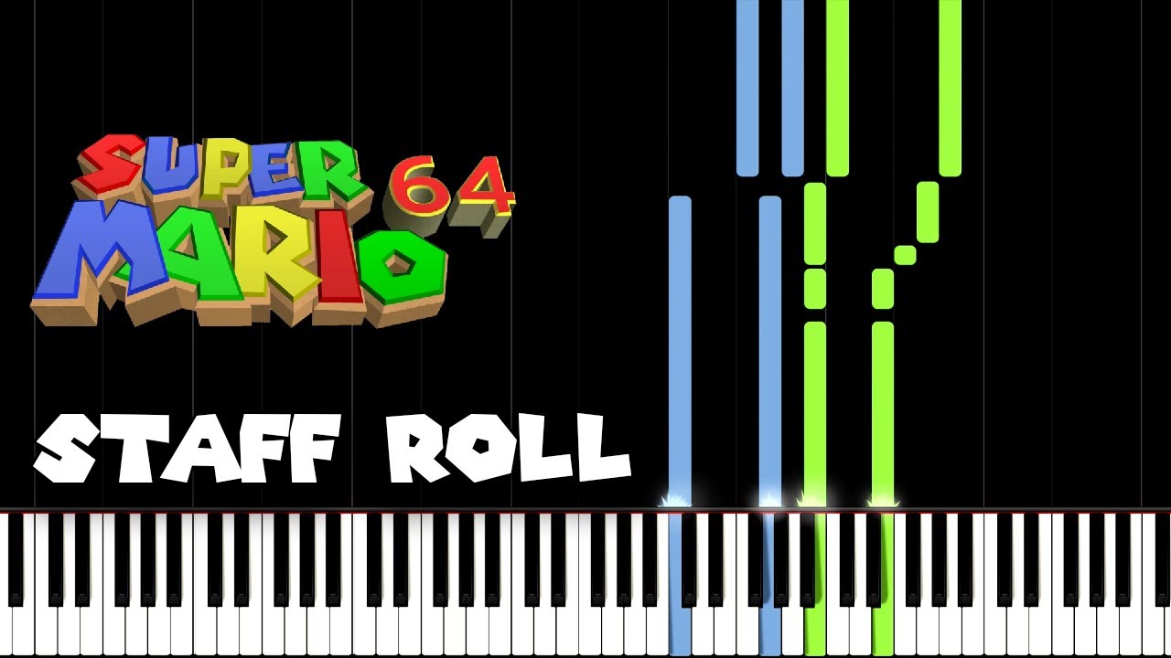 Staff Roll - Super Mario 64 (Piano Tutorial) [Super Mario 3D All Stars]