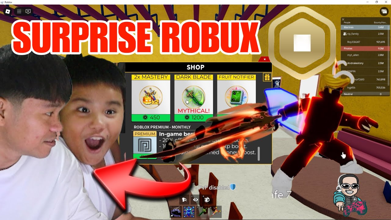My Dad surprise me buying a ROBUX! | Andrake Story Gaming