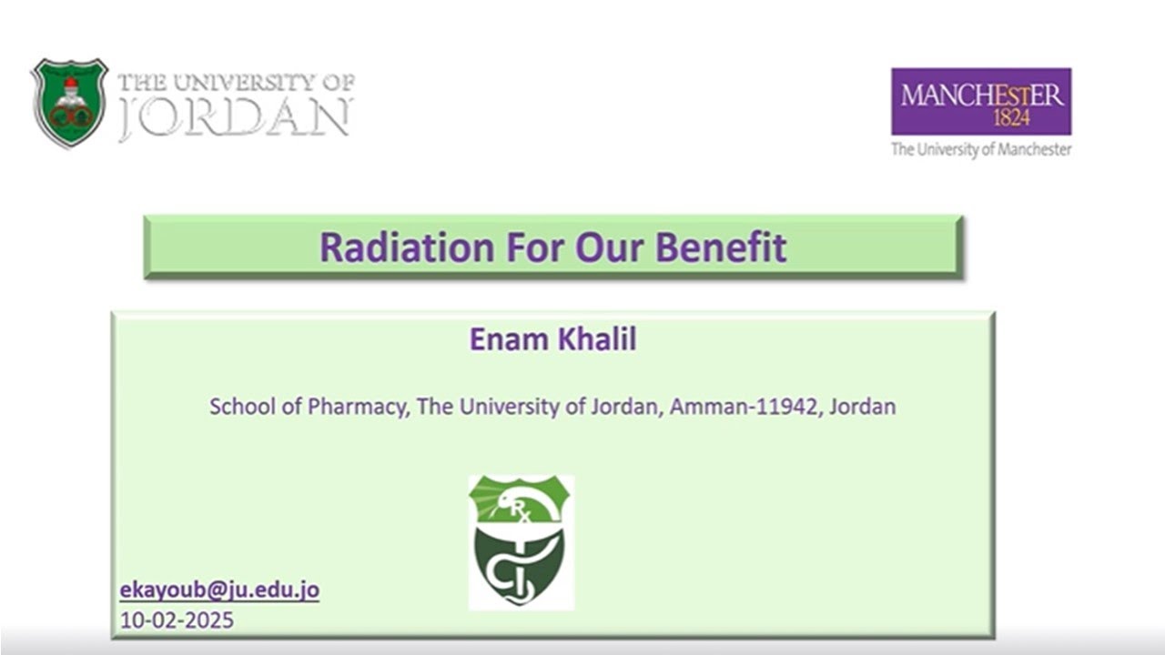 Radiation for our benefits with Professor Enam Khalil | Dalton Seminar Series