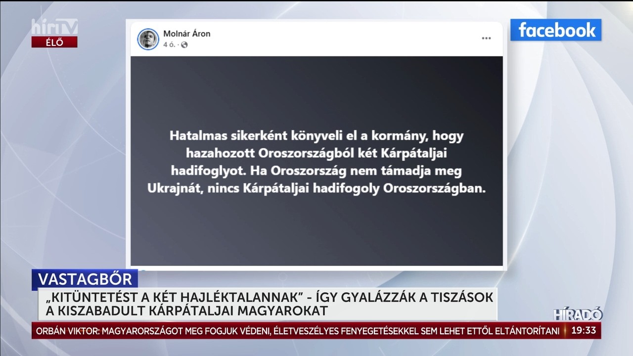 „Kitüntetést a két hajléktalannak” - így gyalázzák a tiszások a kiszabadult kárpátaljai magyarokat