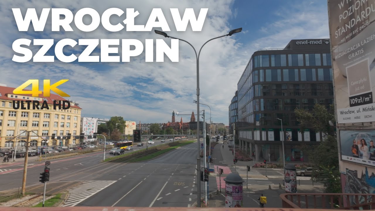 Wrocław  windy walk I Szczepin with  Quorum ATAL Towers 4K
