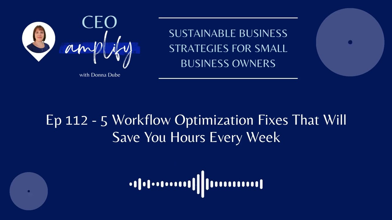 5 Workflow Optimization Fixes That Will Save You Hours Every Week | CEO Amplify Ep. 112