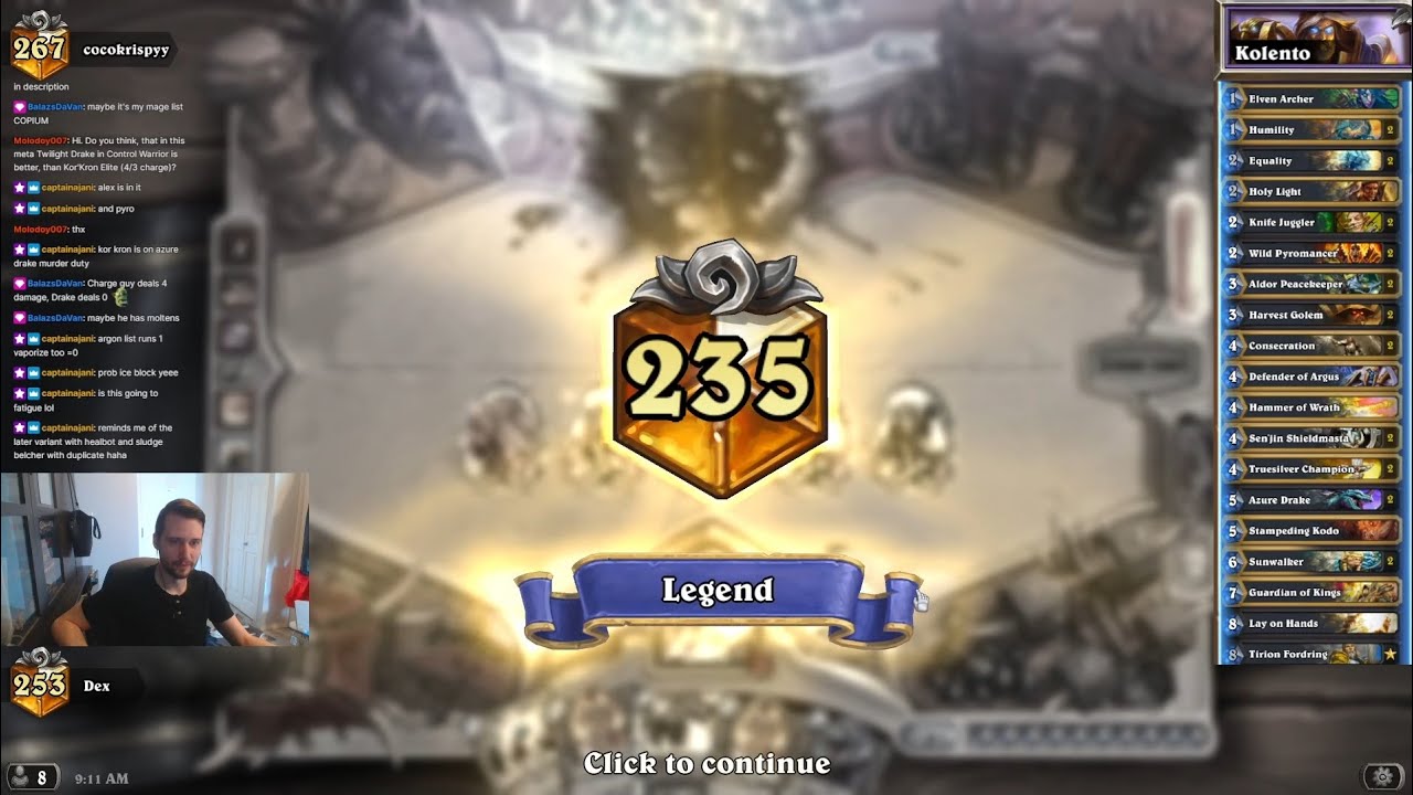 Hearthstone: Classic Kolento Control Paladin!