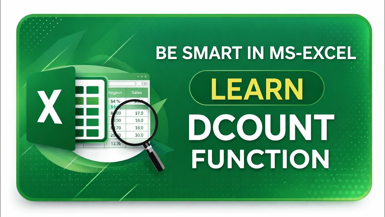 Dcount Formula| Excel ||#trending #explore #viral #excel #fyp 