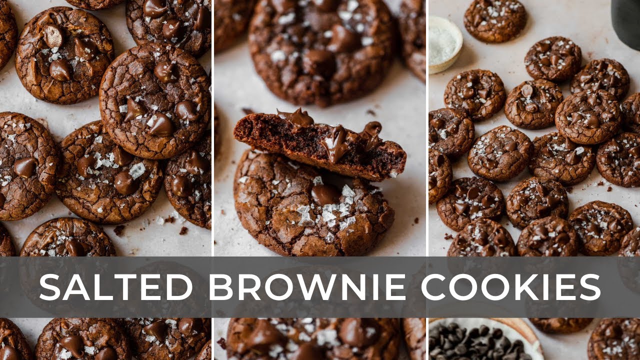 The BEST Salted Brownie Cookies
