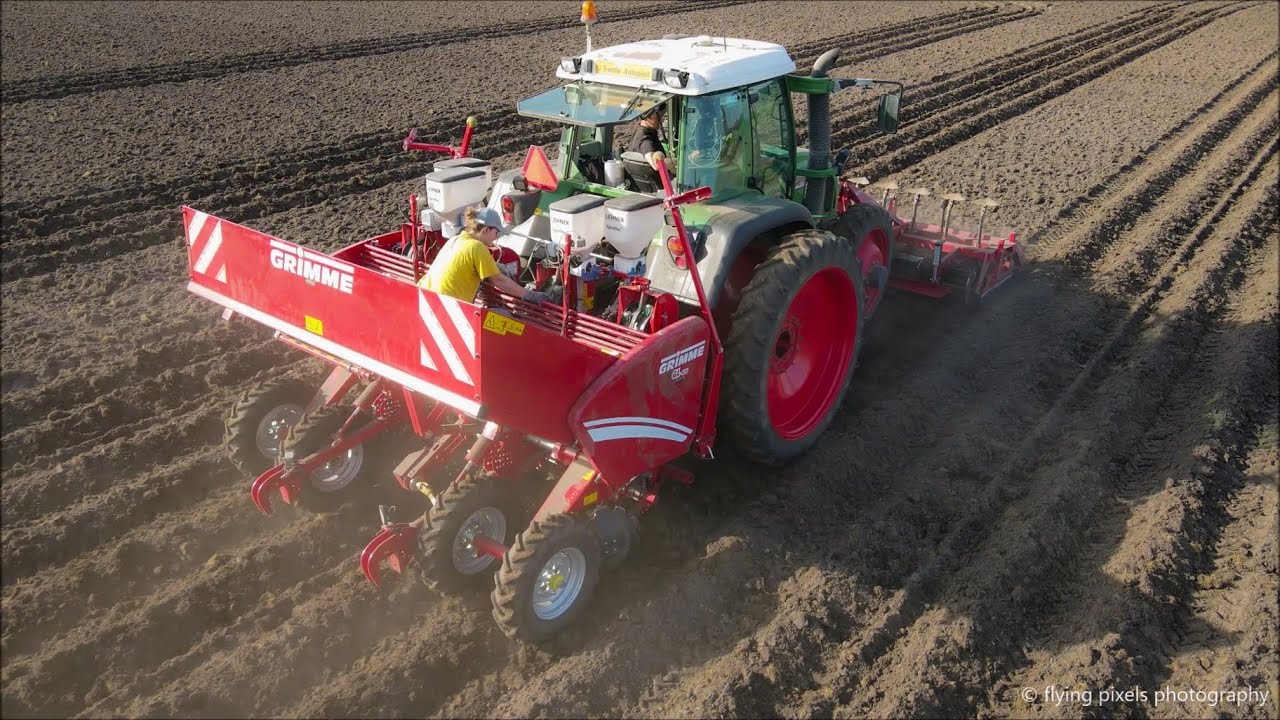 Aardappels poten | Planting potatoes | Kartoffeln pflanzen | Fendt 415 | Grimme GL 420 | Steketee