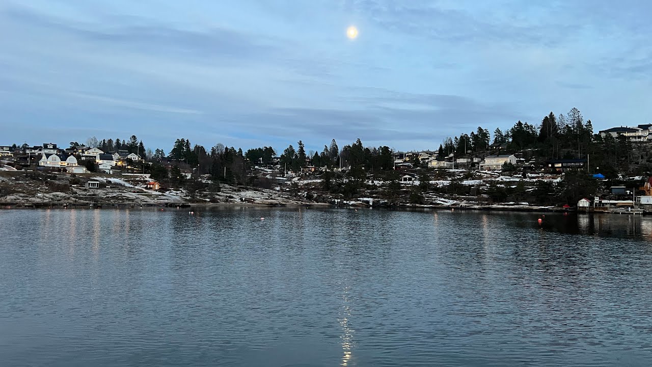 Evening at Fagerstrand Norway 15.1.22