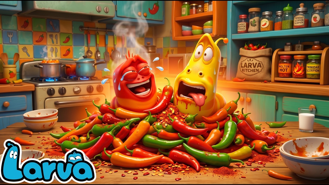 Larva 2026🌶️🔥 Red and Yellow Devour Fiery Chili, Kitchen Madness Unleashed! 😱🌶️ - Cartoons TV