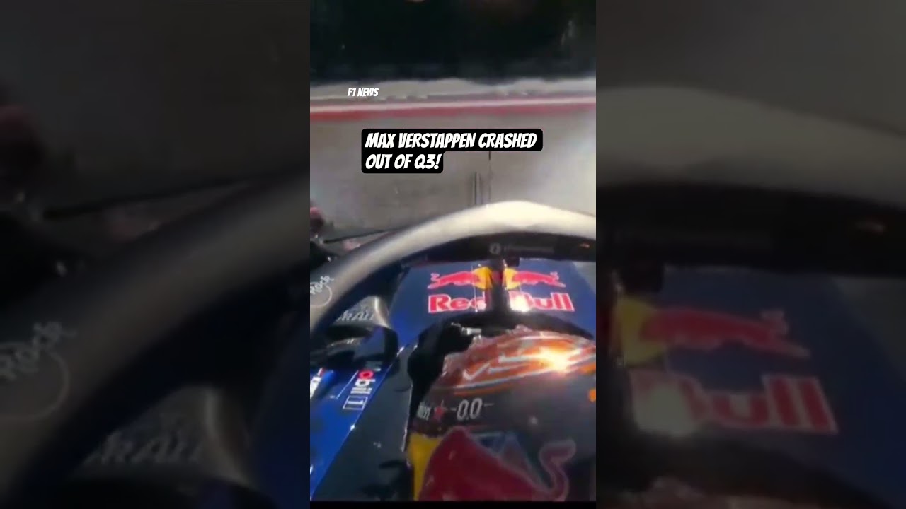 MAX VERSTAPPEN CRASHED OUT OF Q3! #australia #austriangp #maxverstappen #formula1