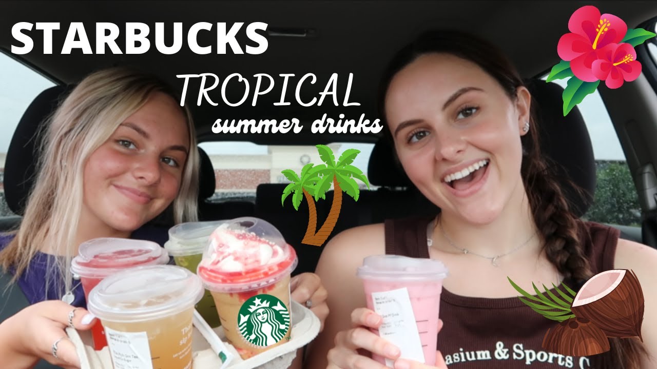 TRYING NEW STARBUCKS SUMMER DRINKS 2021 | Tropical Menu Items