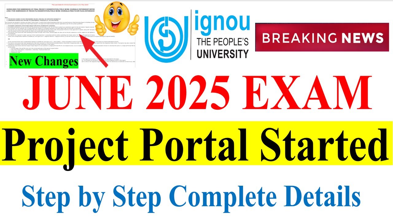 How to Submit IGNOU Project Online for June 2025 Exam ? Step by Step Process | Online Project Submit