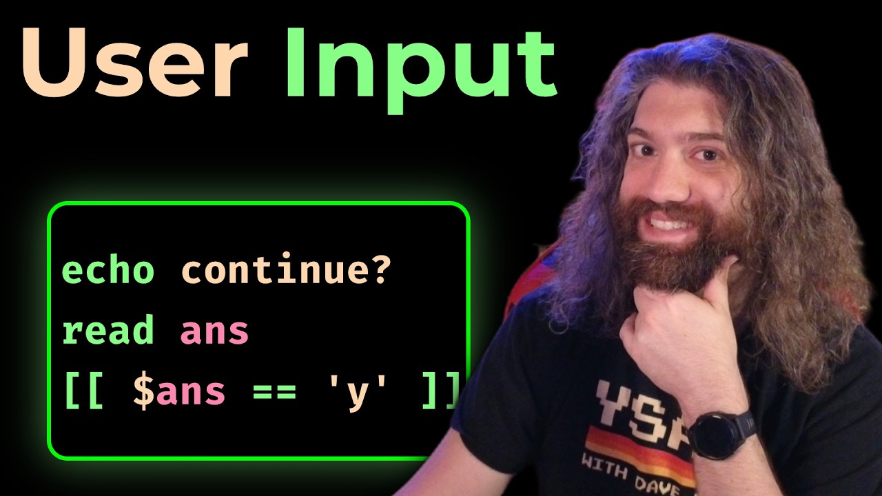 Bash Scripting Course - User Input (taking user input in a script) (pt13)