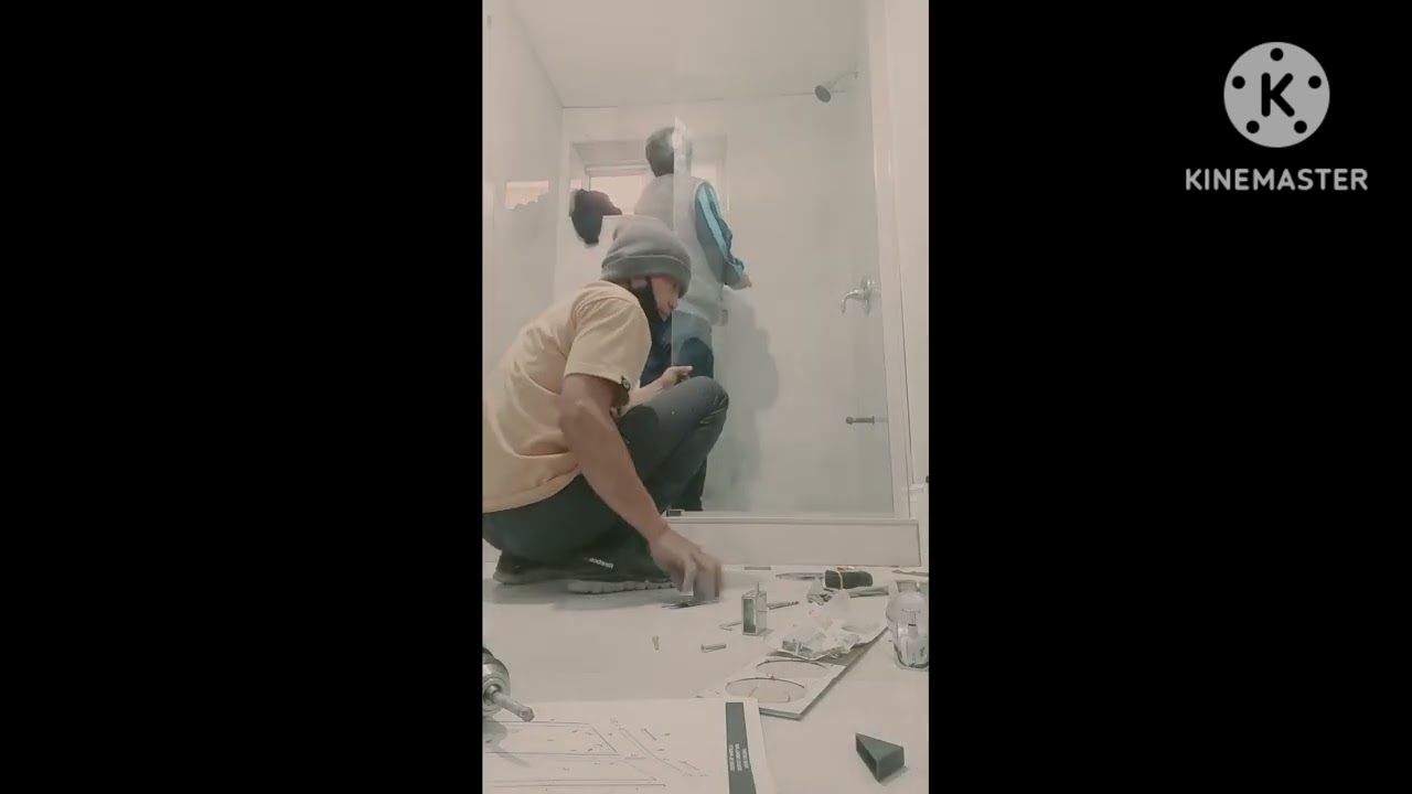 How to install Bathroom glass door