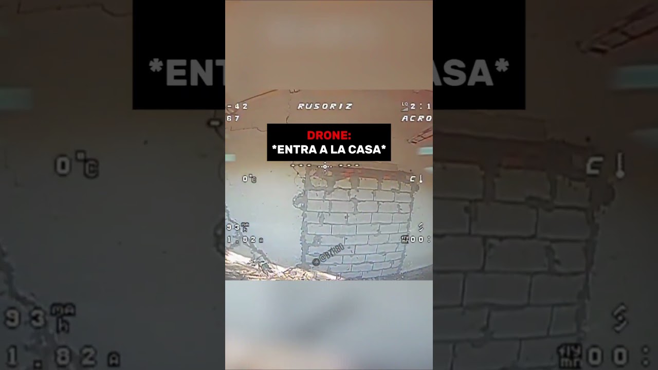 Dron FPV intenta entrar a una casa y un soldado ruso lo derriba 🚨🚁