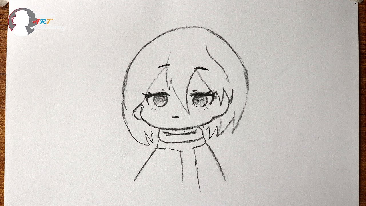 How to draw Cute chibi Girl Easy