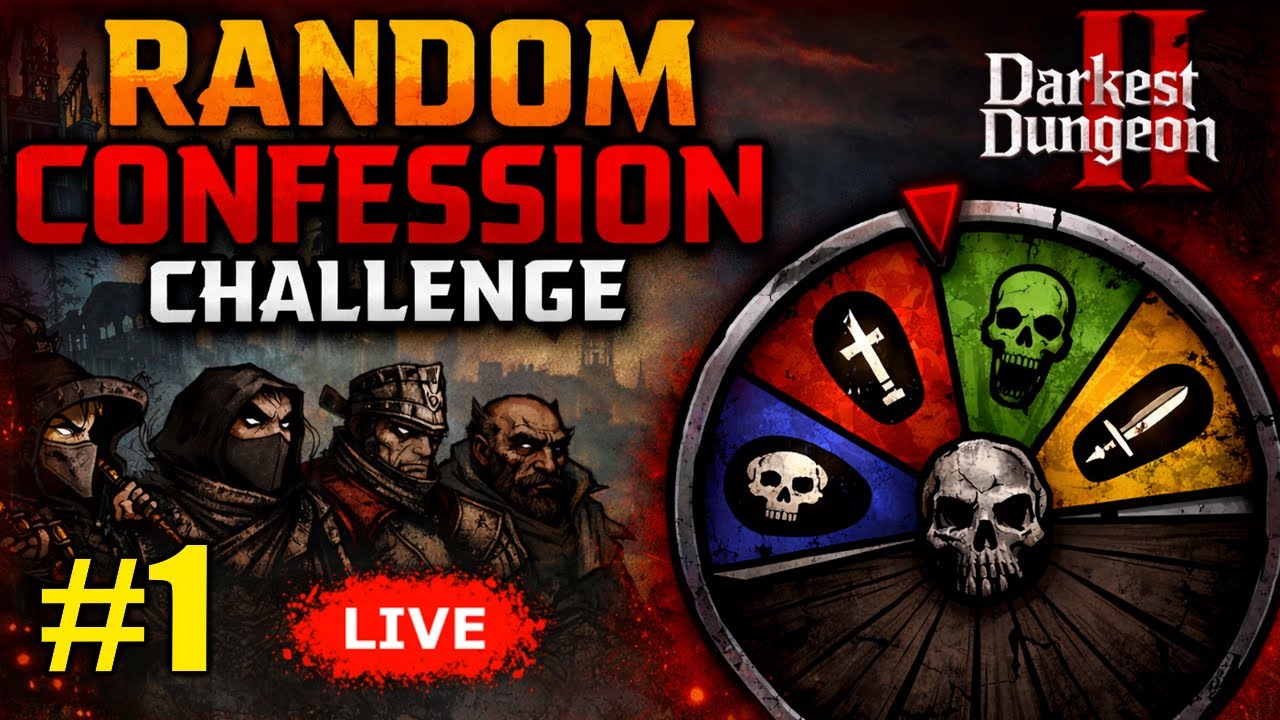 Random Team Confession Challenge #1 – Wheel Picks My Team! | Darkest Dungeon 2 🔴LIVE