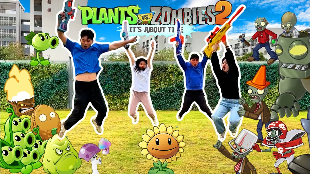 Plants Vs Zombies in Real Life：Save The Sunflower In The Game World.