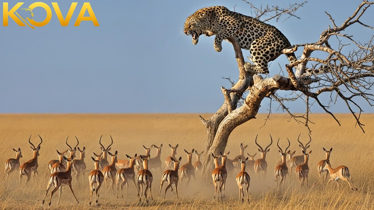 Leopard Turns One Tree into a Deadly High-Jump Trap | Animal Fight