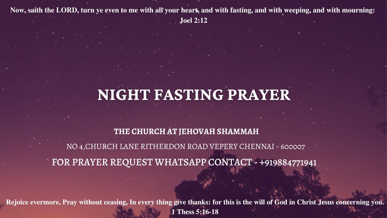 NIGHT FASTING PRAYER  || 30-01-2026