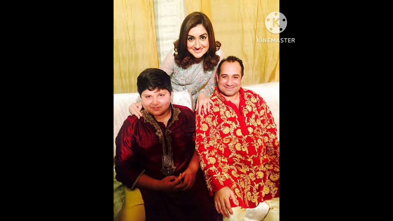 Rahat Fateh Ali khan with his wife Nida Rahat