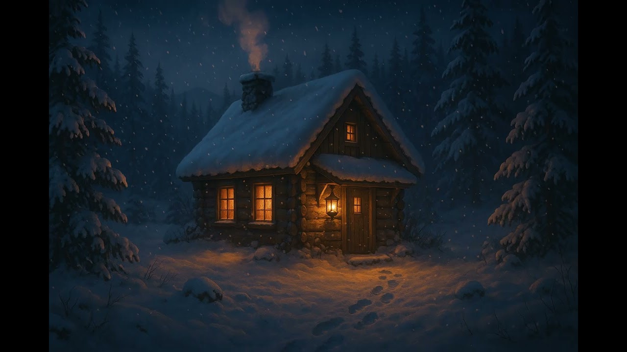 Snowfall at the Warm Lantern Cabin