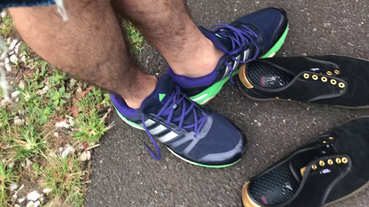 Adidas Boost and Trashed Vans Ultracush Skateboarding Shoes