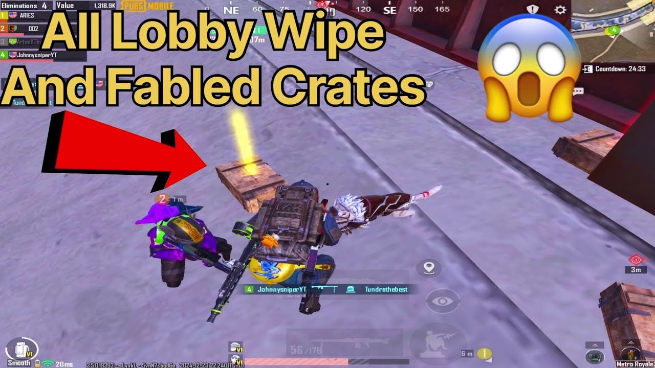 Metro Royale | All Lobby Wipe And Fabled Crates all Loot 😱 end of season sweaty Gameplay 🔥
