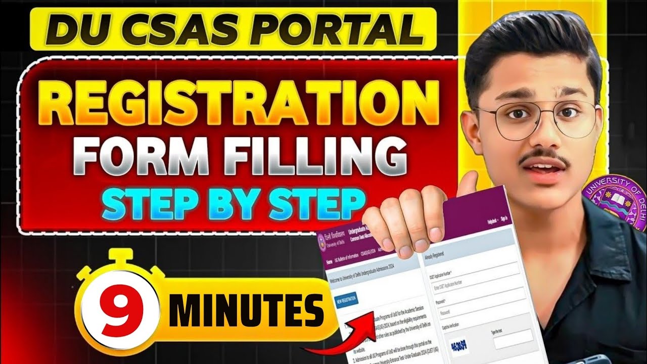 How To Fill Delhi University CSAS Phase-1 Step by Step Form Filling | DU CSAS Portal Form Filling