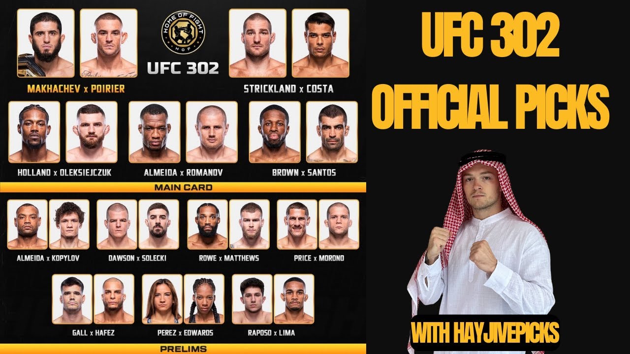 UFC 302 Makhachev vs. Poirier OFFICIAL PICKS (Full Card)
