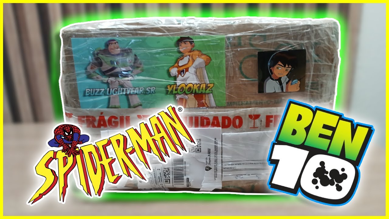 UNBOXING GIGANTE de BONECOS do BEN 10 e do HOMEM-ARANHA + SORTEIO!! (Troca com Buzz Lightyear SR)